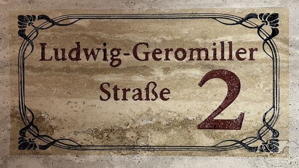 Naturstein-Straßenschild RTPG1